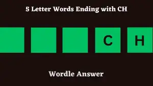 5 Letter Words Ending with CH All Words List