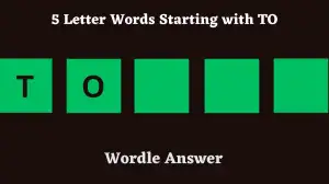 5 Letter Words Starting with TO All Words List