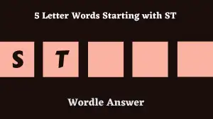 5 Letter Words Starting with ST All Words List