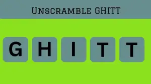 Unscramble GHITT Jumble Word Today