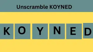 Unscramble KOYNED Jumble Word Today