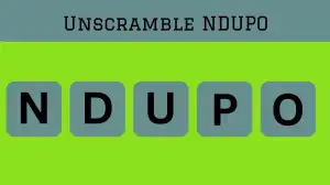 Unscramble NDUPO Jumble Word Today