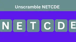 Unscramble NETCDE Jumble Word Today