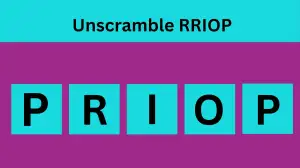 Unscramble RRIOP Jumble Word Today