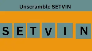 Unscramble SETVIN Jumble Word Today