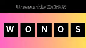 Unscramble WONOS Jumble Word Today