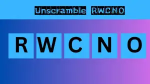 Unscramble RWCNO Jumble Word Today