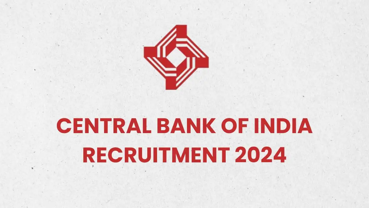 Central Bank of India Recruitment 2024 Notification Out Apply for BC Supervisor Vacancy