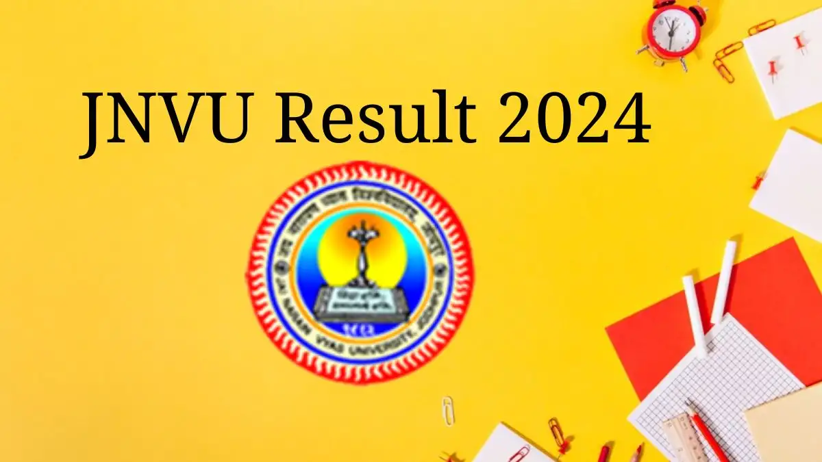 JNVU Result 2024 Check UG and PG Results at jnvuiums.in