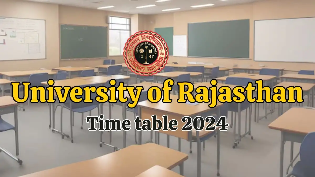 University of Rajasthan Time Table 2024 is Out, Check How to Download the UG/PG Exam Timetable at uniraj.ac.in