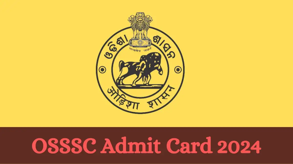 The OSSSC Pharmacist Admit Card 2024 is now available for download at osssc.gov.in.OSSSC Pharmacist Admit Card 2024 is now available for download at osssc.gov.in.