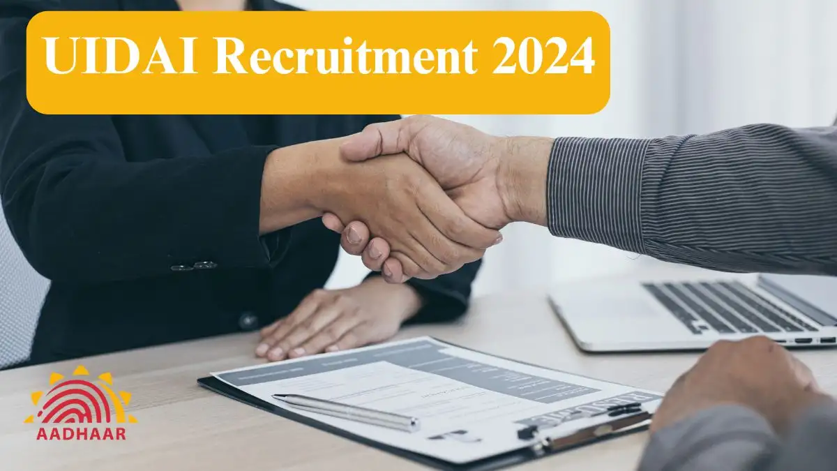 UIDAI Recruitment 2024 - Latest Senior Accounts Officer Vacancies on 27 July 2024