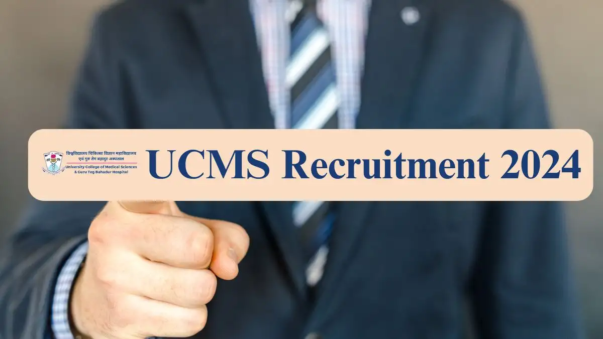 UCMS Recruitment 2024: Latest Junior Assistant Vacancies Announced on September 30, 2024