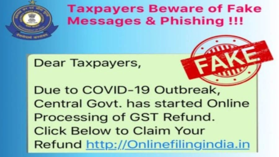 CBIC IT Department Warns Against Fake GST Refund Messages