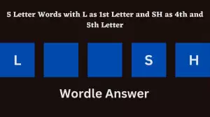 5 Letter Words with L as 1st Letter and SH as 4th and 5th Letter All Words List