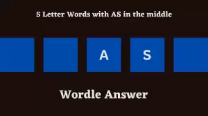 5 Letter Words with AS in the middle All Words List