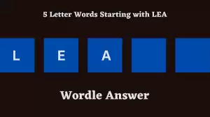 5 Letter Words Starting with LEA All Words List