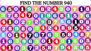 Thinking Test: Can you Spot the Hidden Number 940 in Less than 10 Secs