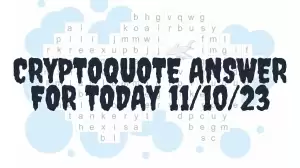 Cryptoquote Answer For Today 11/10/23