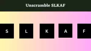 Unscramble SLKAF Jumble Word Today