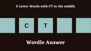 5 Letter Words with CT in the middle All Words List