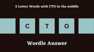 5 Letter Words with CTO in the middle All Words List