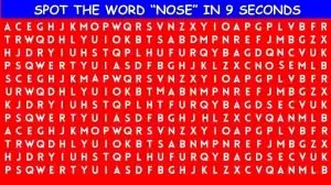 Puzzle to Test Your IQ: Only a Genius Brain Can Spot the Word Nose in the Picture within 12 Secs