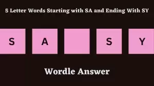 5 Letter Words Starting with SA and Ending With SY All Words List