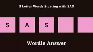 5 Letter Words Starting with SAS All Words List