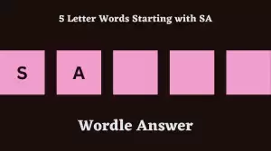 5 Letter Words Starting with SA All Words List