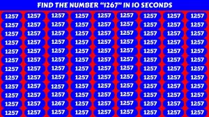 Observation Find it Out: If you have Sharp Eyes Find the Number 1267 in 10 Secs