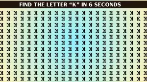 Test Visual Acuity: If you have Eagle Eyes Find the Letter K in 6 Secs