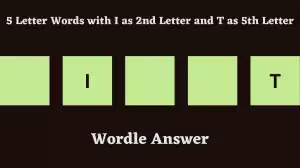 5 Letter Words with I as 2nd Letter and T as 5th Letter All Words List