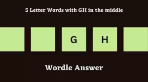 5 Letter Words with GH in the middle All Words List