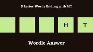 5 Letter Words Ending with HT All Words List