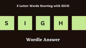 5 Letter Words Starting with SIGH All Words List