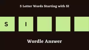 5 Letter Words Starting with SI All Words List