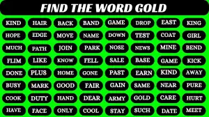 Brain Teaser for Geniuses: Find the Word Gold in 10 Secs