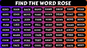 1 Minute Optical Illusion: Can you Find the Word Rose in 7 Secs