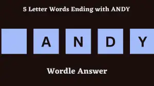 5 Letter Words Ending with ANDY All Words List