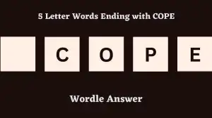 5 Letter Words Ending with COPE All Words List