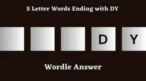 5 Letter Words Ending with DY All Words List