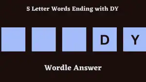 5 Letter Words Ending with DY All Words List