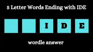 5 Letter Words Ending with IDE All Words List