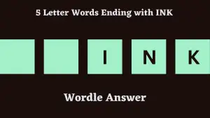 5 Letter Words Ending with INK All Words List