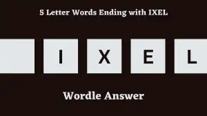 5 Letter Words Ending with IXEL All Words List