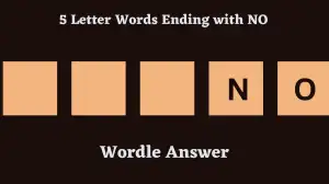 5 Letter Words Ending with NO All Words List