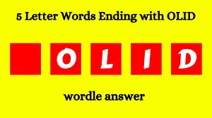 5 Letter Words Ending with OLID All Words List