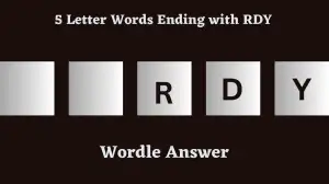 5 Letter Words Ending with RDY All Words List