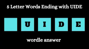 5 Letter Words Ending with UIDE All Words List